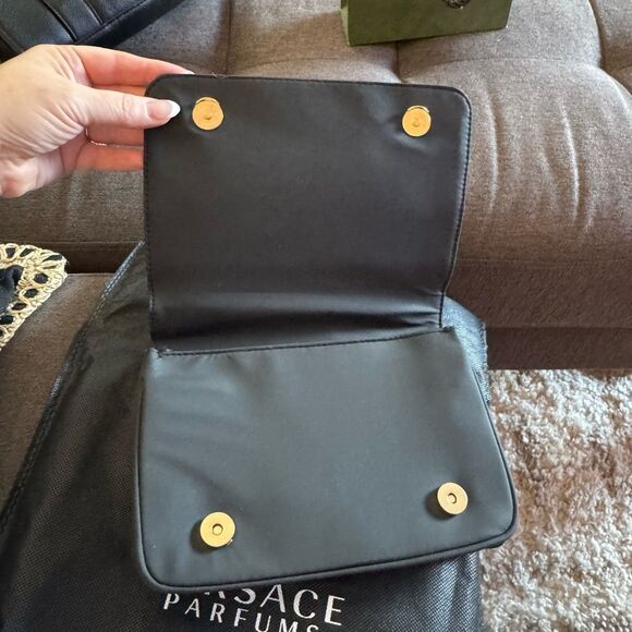 Versace Black Crossbody Bag with Gold Accents - Picture 3 of 13